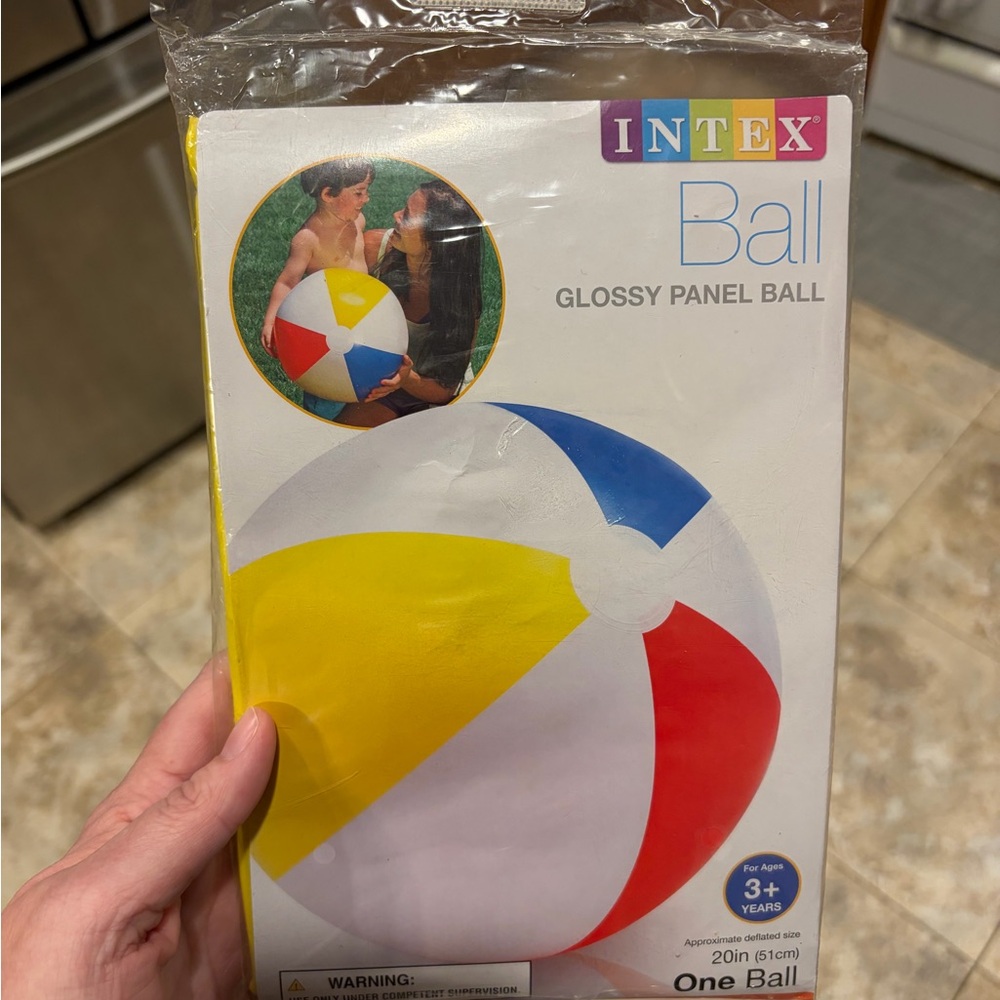 Intex Glossy Panel Beach Ball - Red, Yellow, Blue